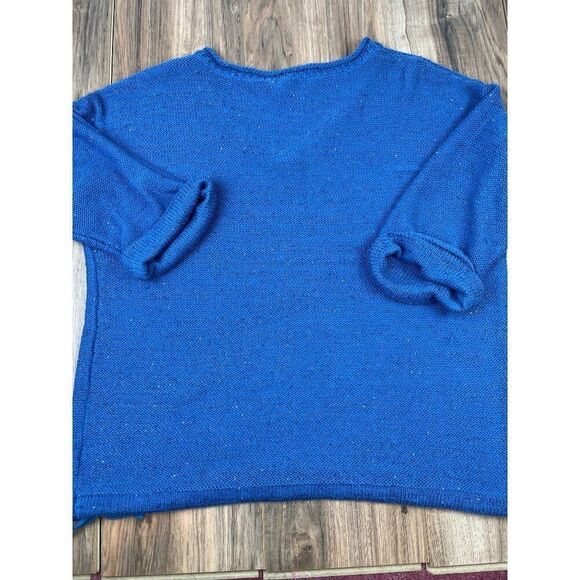 DKNY Jeans V-Neck sequin embellished 3/4 length sleeve sweater. Womens XL - Picture 9 of 10